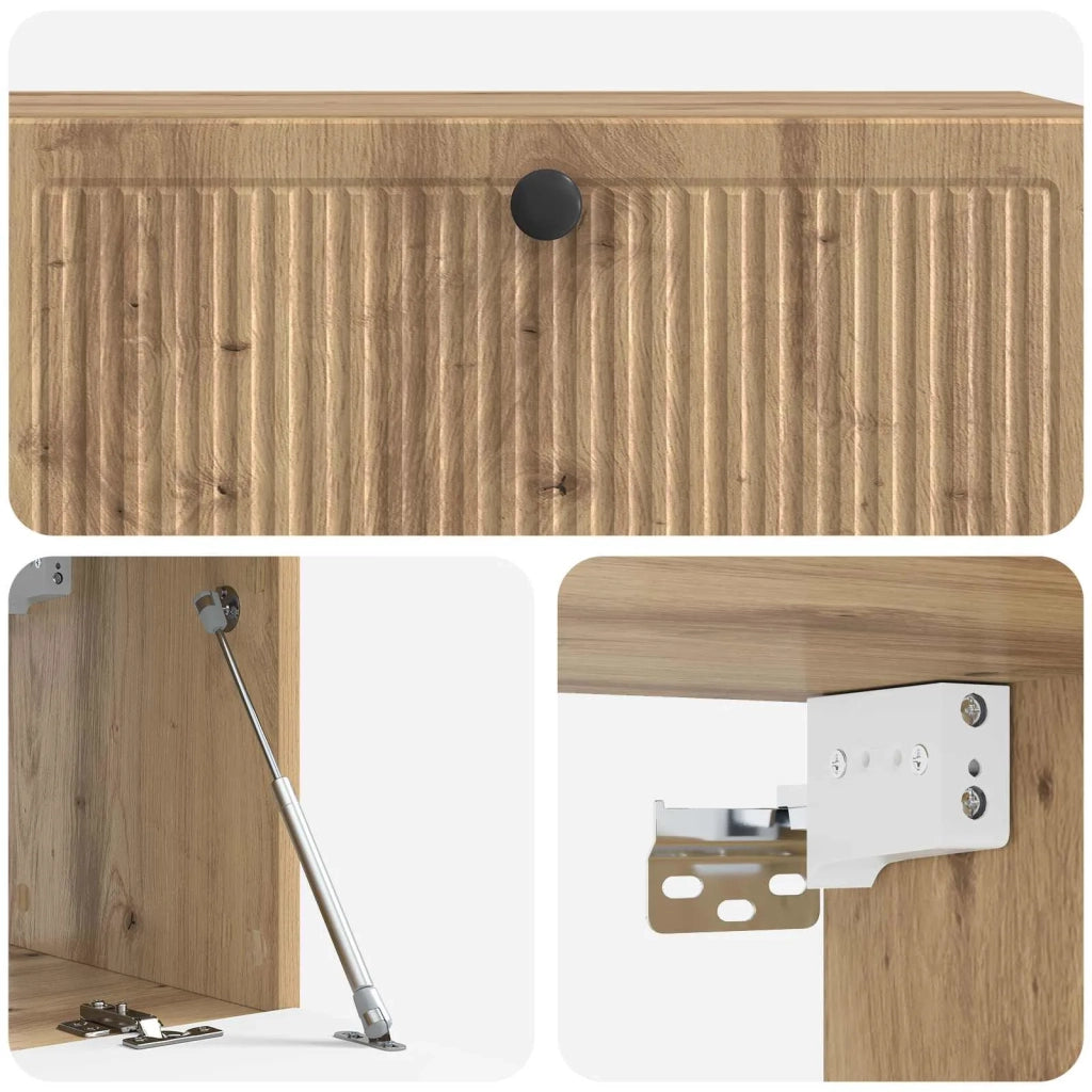 Mobile Porta TV da Muro Rovere Artigianale 98 x 31 x 30 cm 898054