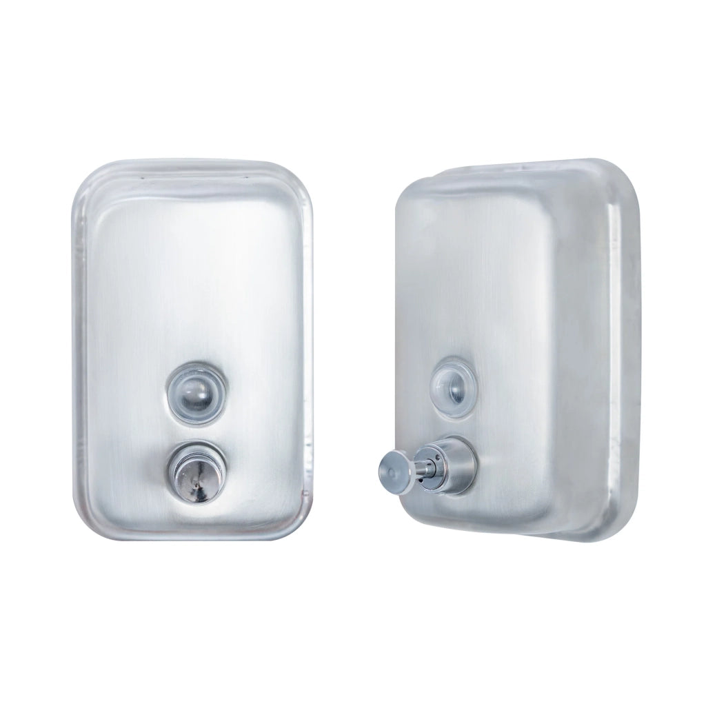 Lavabo a Canale 120 cm (1200 mm) Acciaio Inox a Parete con Rubinetti Push