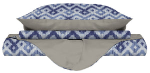 Copripiumino Matrimoniale con Stampa sul Sacco e Federe Doubleface Rombi