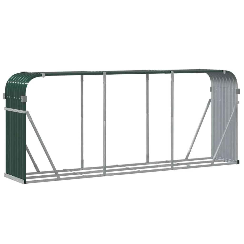Portalegna 234 x 45 x 100 cm acciaio zincato verde 02_0043768