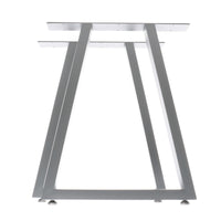 Set 2 gambe per tavolo a trapezio 60x72 cm base tavolo stile industriale grigio