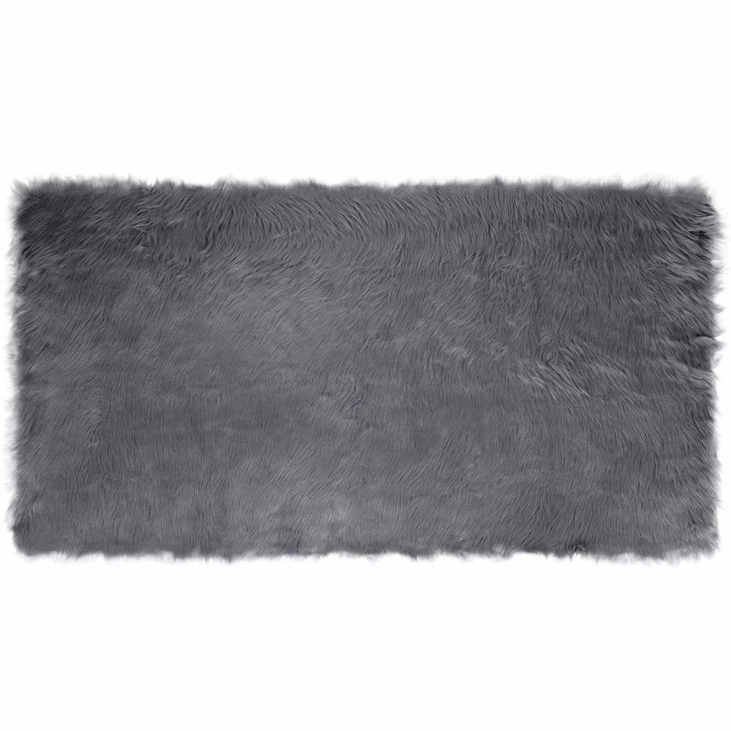 Tappeto in finta TAFALLA Antracite 80 x 150 cm Poliestere