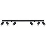 Plafoniera a barra TORQUE 6 luci nera GU10 Pure Lume