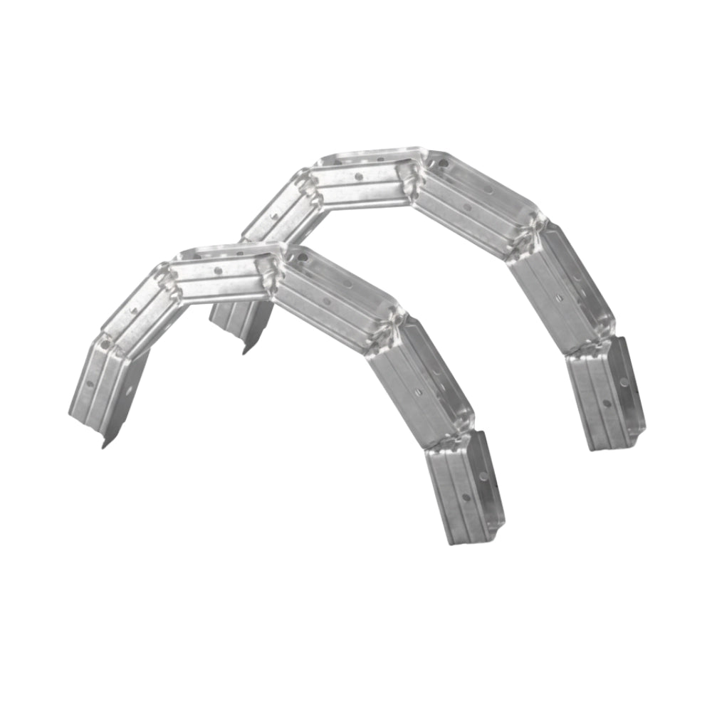 Set guide profilo in lamiera zincata per strutture curve e design innovativo *** pezzi 2, misure 30 x 75 x 30 mm, con...
