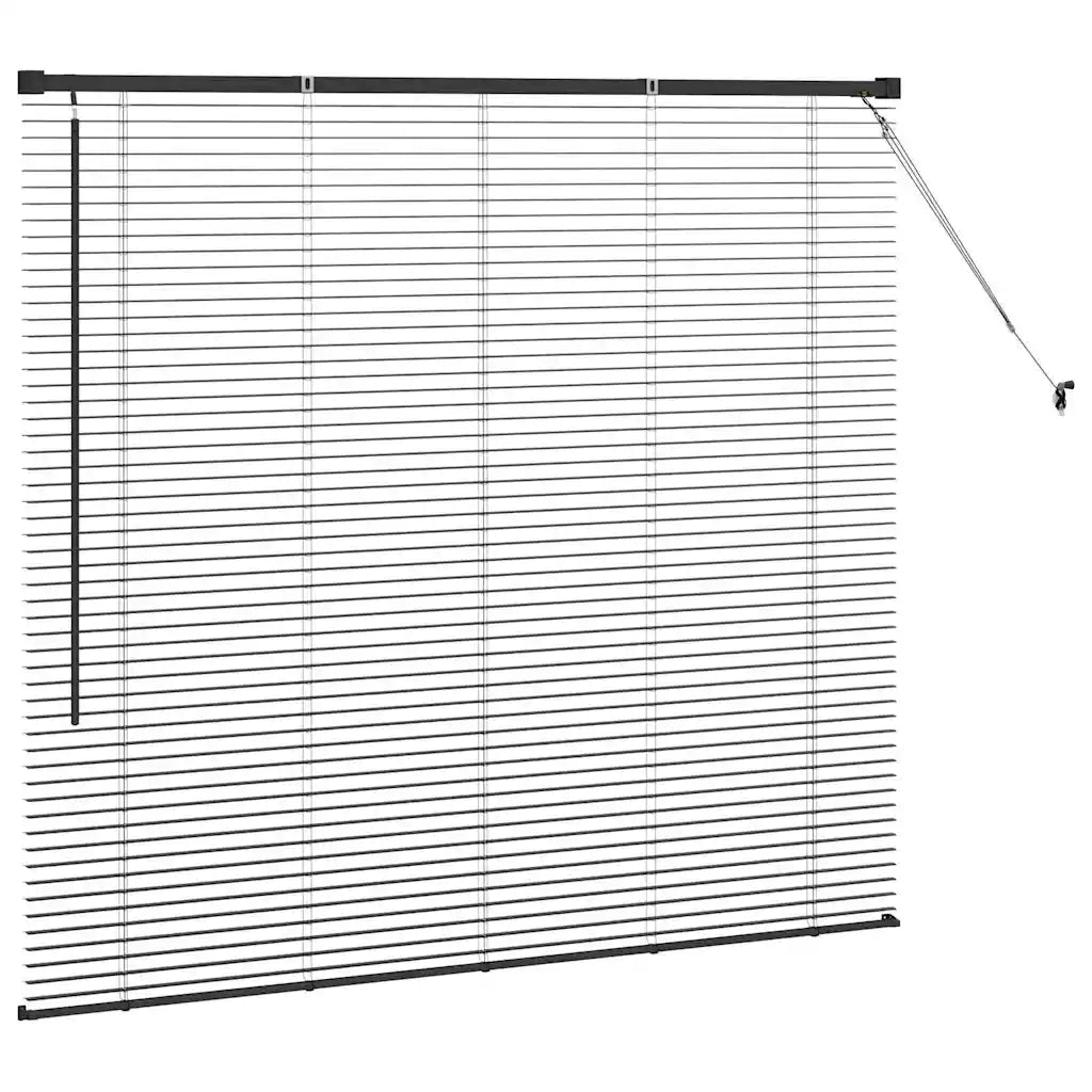 vidaXL Tenda per Finestra con tende Nero Alluminio