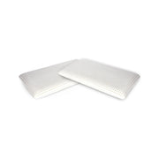 Talamo Italia Set di 2 Cuscini per Menta, 100% Made in Italy, Guanciale ergonomico a "saponetta" in Memory Foam forato, Anallergico e Traspirante, 70x39xh10 cm