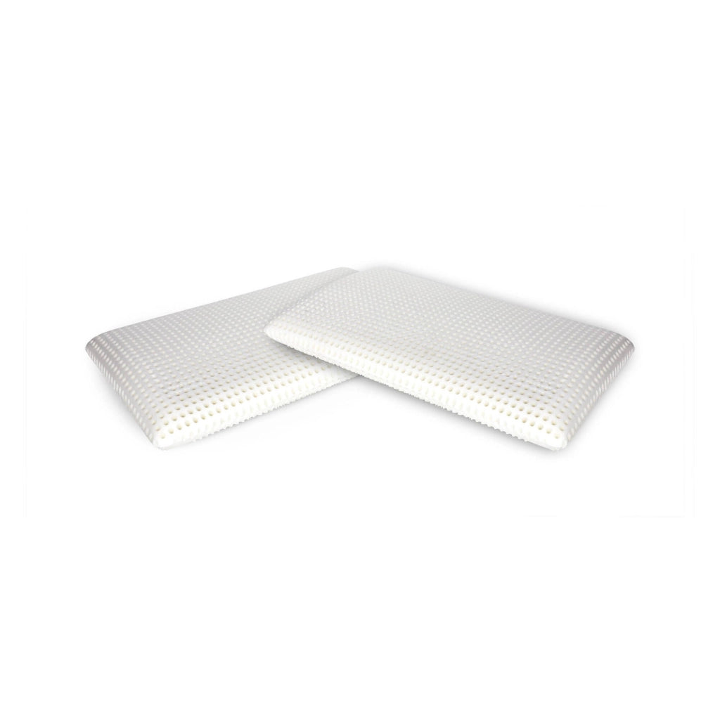 Talamo Italia Set di 2 Cuscini per Menta, 100% Made in Italy, Guanciale ergonomico a "saponetta" in Memory Foam forato, Anallergico e Traspirante, 70x39xh10 cm