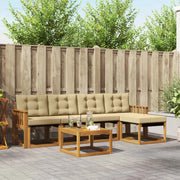 Set di divani da esterno con cuscino 6 pcs Naturale e Beige