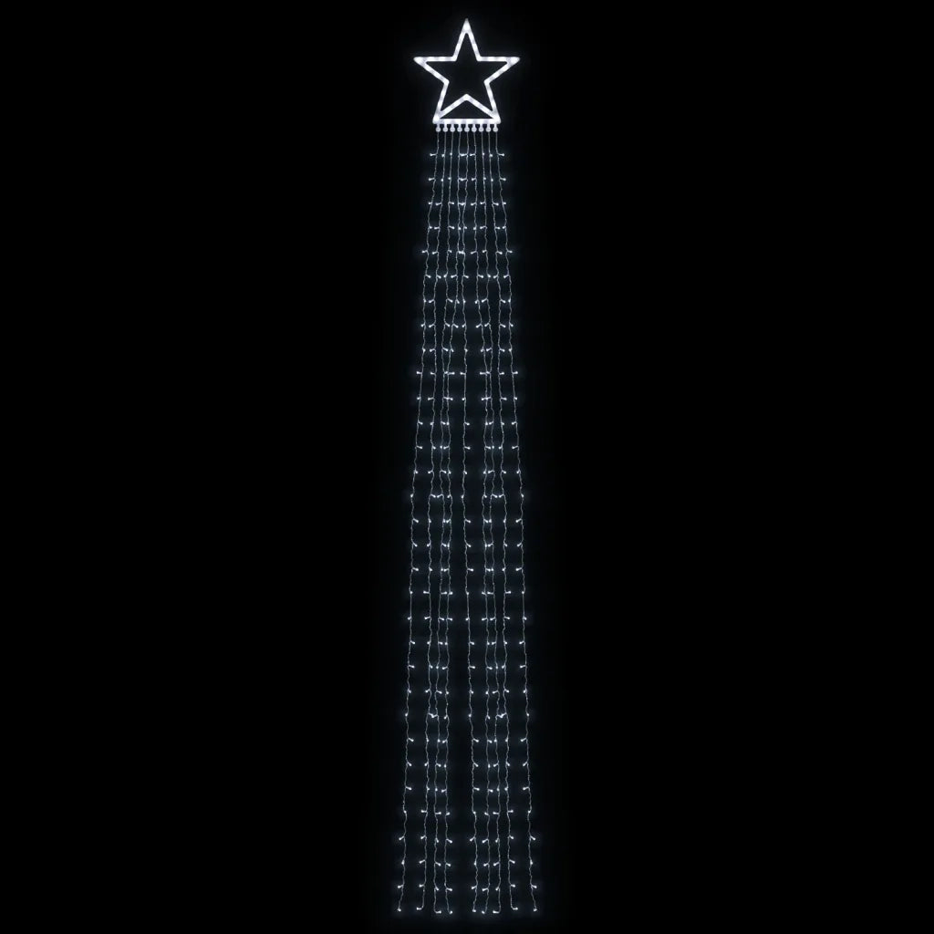 Illuminazione per Albero di Natale 320 LED Bianco Freddo 375 cm 356924