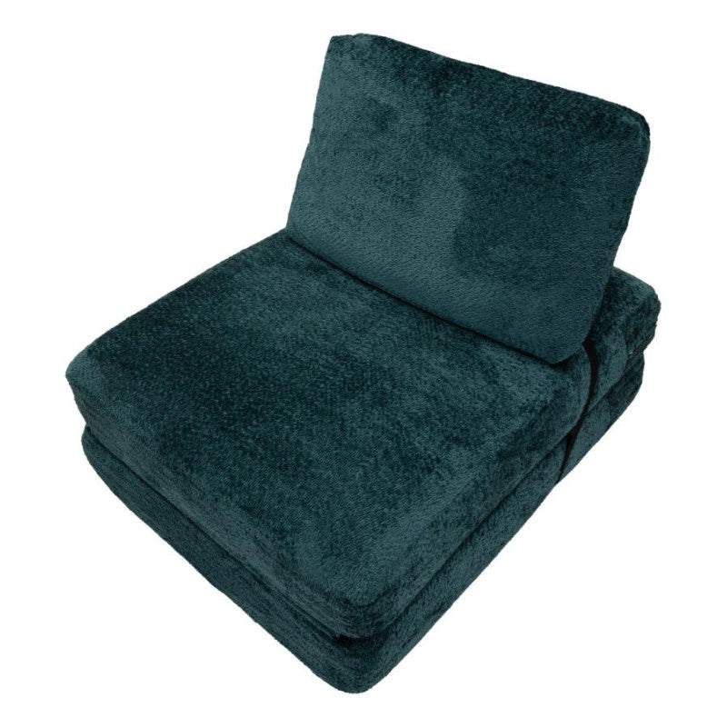 Poltrona/letto Faster Petrolio cm 80x100x80 (compressa-misura Letto Cm204x80x18)