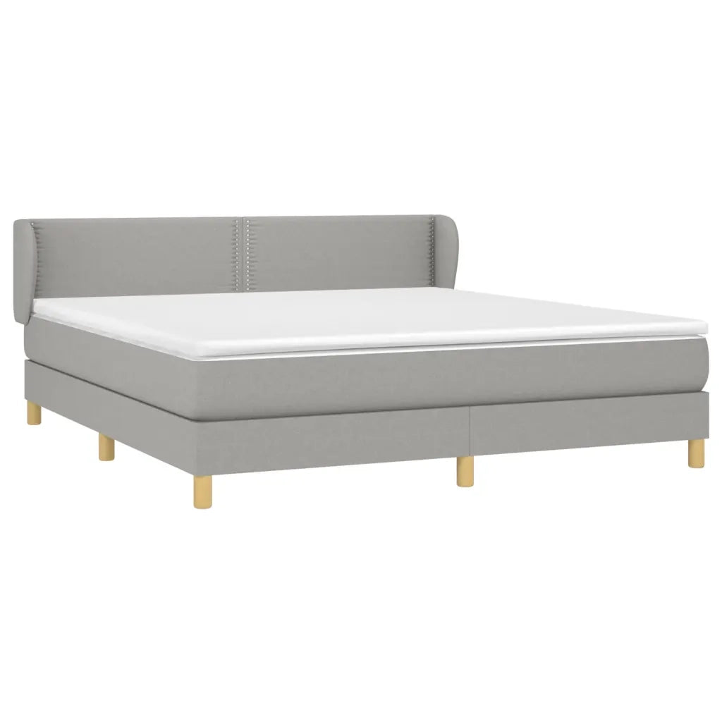 Giroletto a Molle con Materasso Grigio Chiaro180x200 cm Tessuto cod mxl 77553