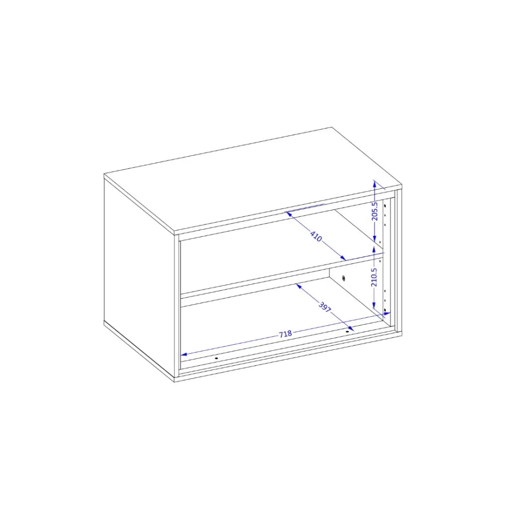 Mobile sottolavabo da bagno 80cm con 2 porte collezione GOBI colore bianco e nero.