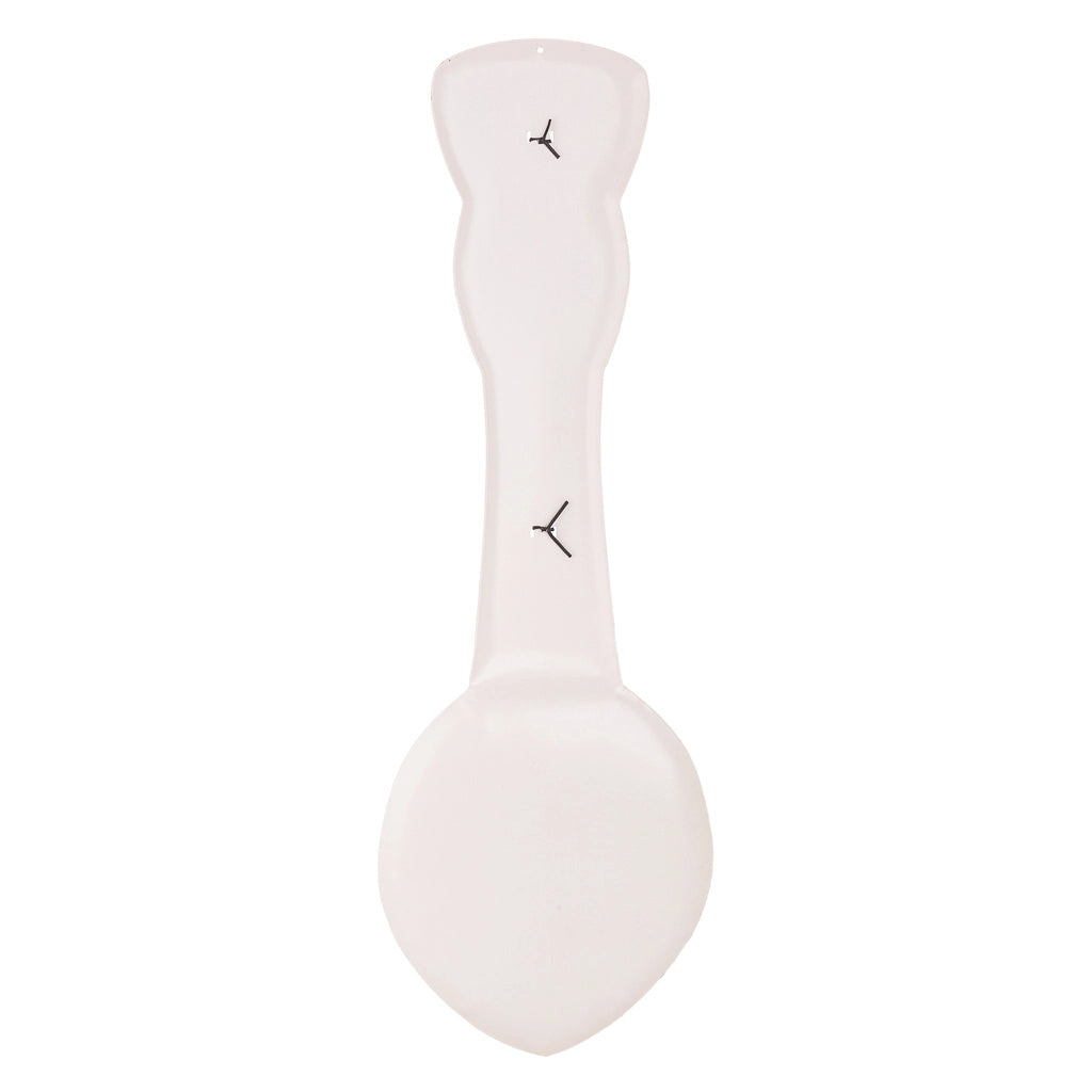 Termometro da parete in metallo bianco 47,5x15x1h
