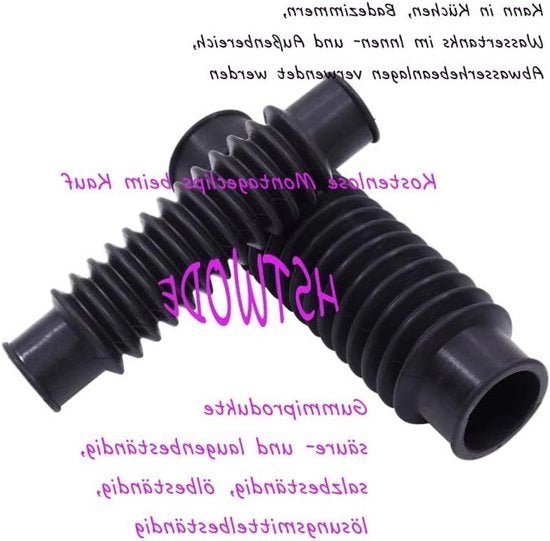 Slang di Conessione per Cucina e Pompe, Slang da Sub, Sostituzione Slang, Slang a forma di Golf, Diametro Interno 60 mm, Lunghezza 150 mm, Duraturo e Flessibile
