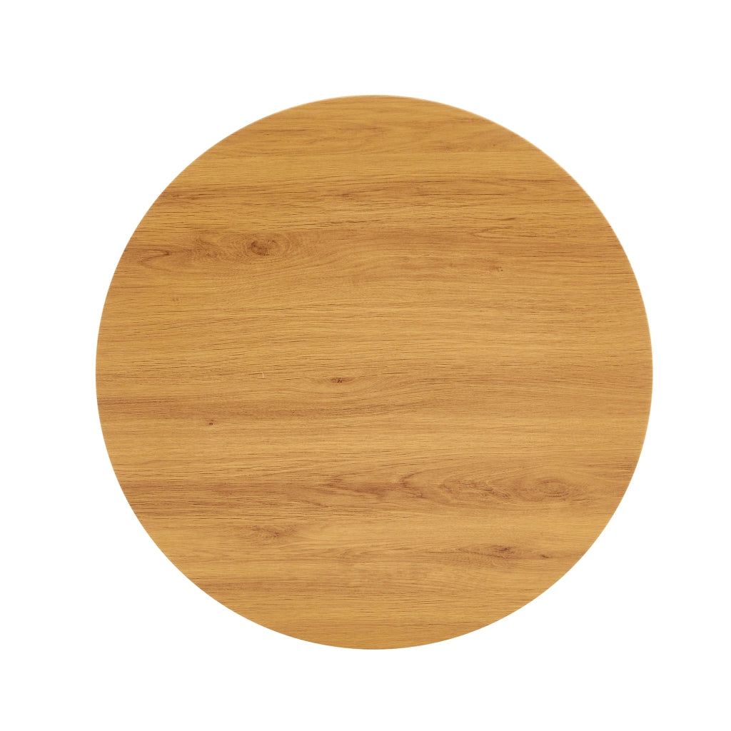 TAVOLO Rotondo 60 cm MDF e Metallo Oro/Legno