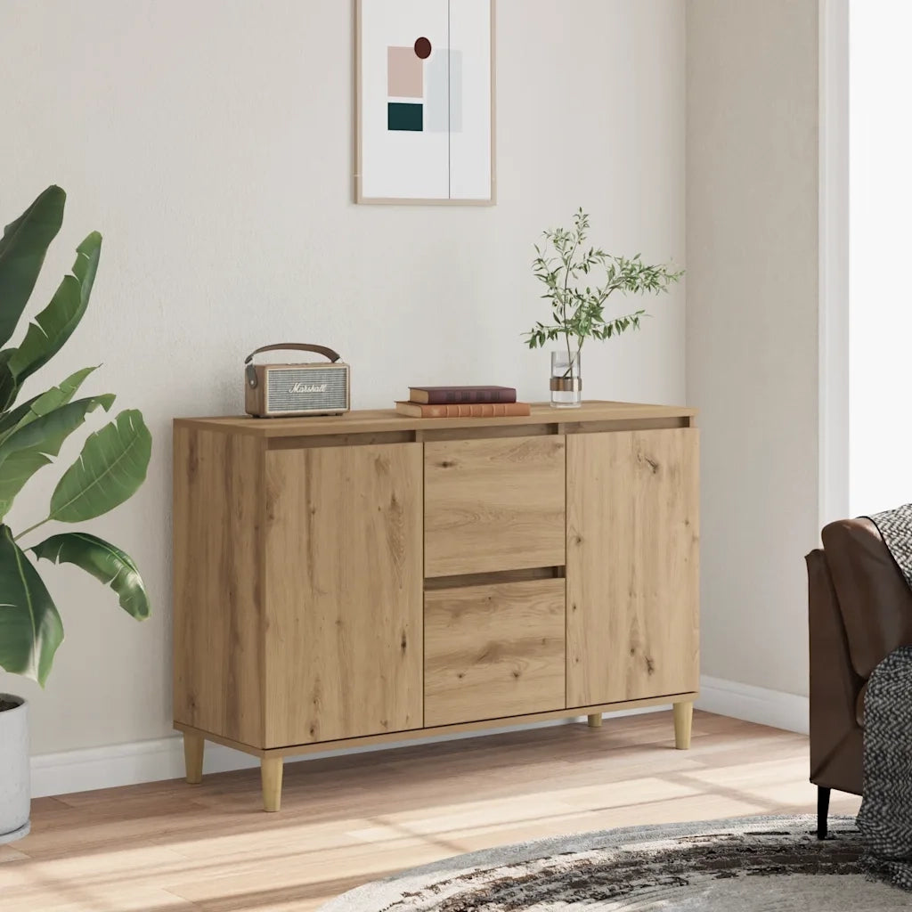 Credenza Rovere Artigianale 102x35x70 cm in Legno Multistrato 856485