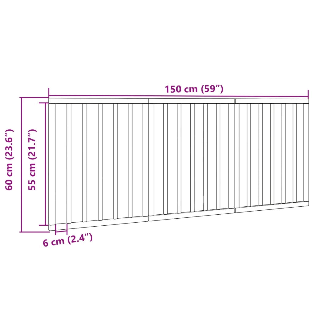 vidaXL Cancello per Cani Pieghevole 3 Pannelli 150 cm Legno di Pioppo