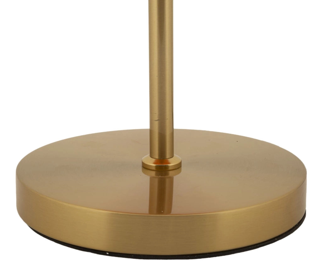Lampada da Tavolo Oldy 30x16x53 cm in Ferro e Vetro Oro e Arancione