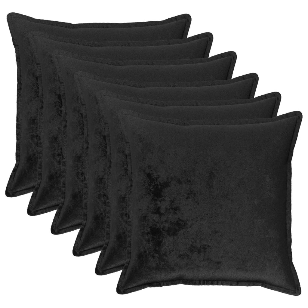 Federa 6 pcs HOUTEN Nero 70 x 70 cm Flanella 921502