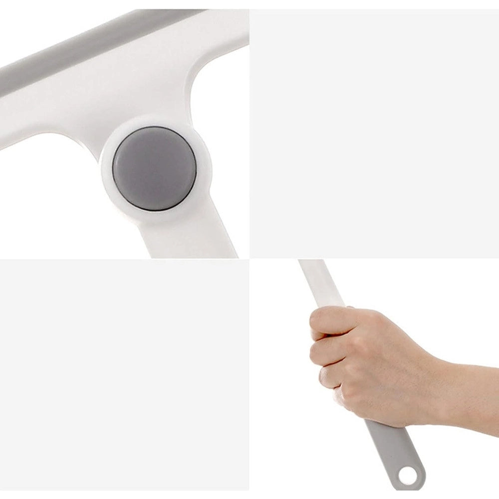 Trade Shop - Spingiacqua Tergivetro Ruotabile Pulisci Specchio Porta Doccia Bagno Vetri 87626 -