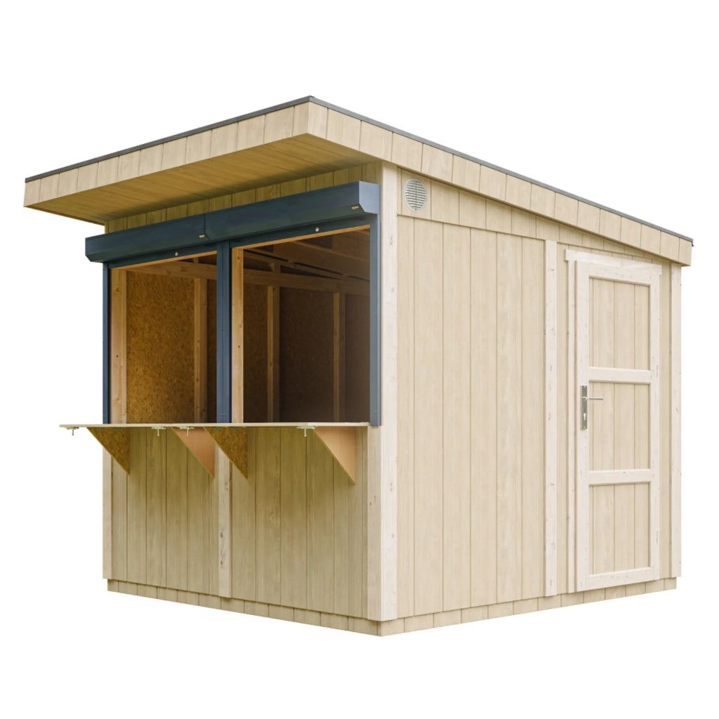 Chiosco esterno Premium - 5,9m?² - H240x248x305 cm - Timbela M950