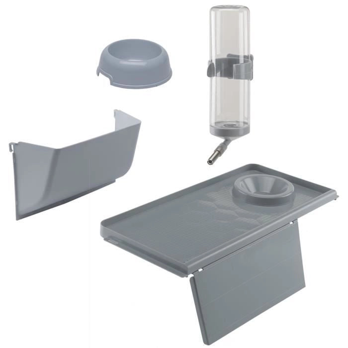 FERPLAST Cage Barn 80-78 x 48 x 65 cm - Grigio - Per coniglio