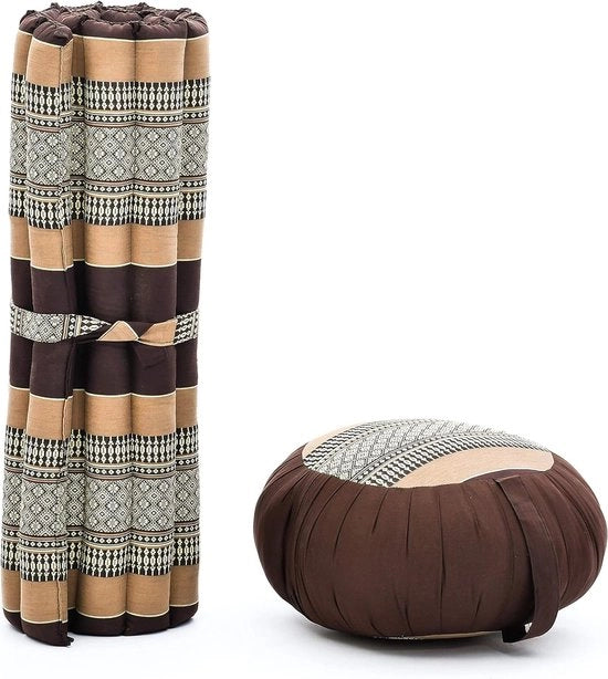 Set di cuscini meditativi con zafu e zabuton, imbottitura di kapok