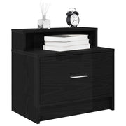 Comodini con Cassetto 2 pz Rovere Nero 51x31x47 cm 858671