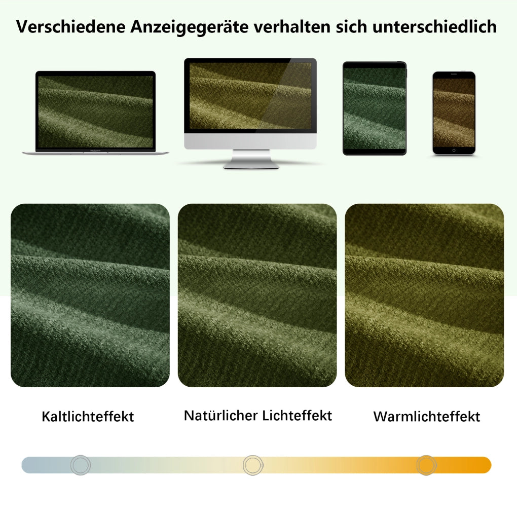 DIVANO Modulare 194x160 cm in Chenille Verde con Pouf