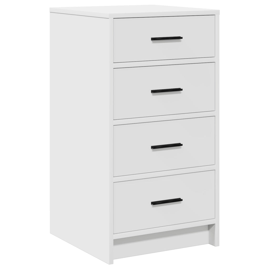 Set da Toeletta a 3 Pezzi con LED in Legno Ingegnerizzato Bianco