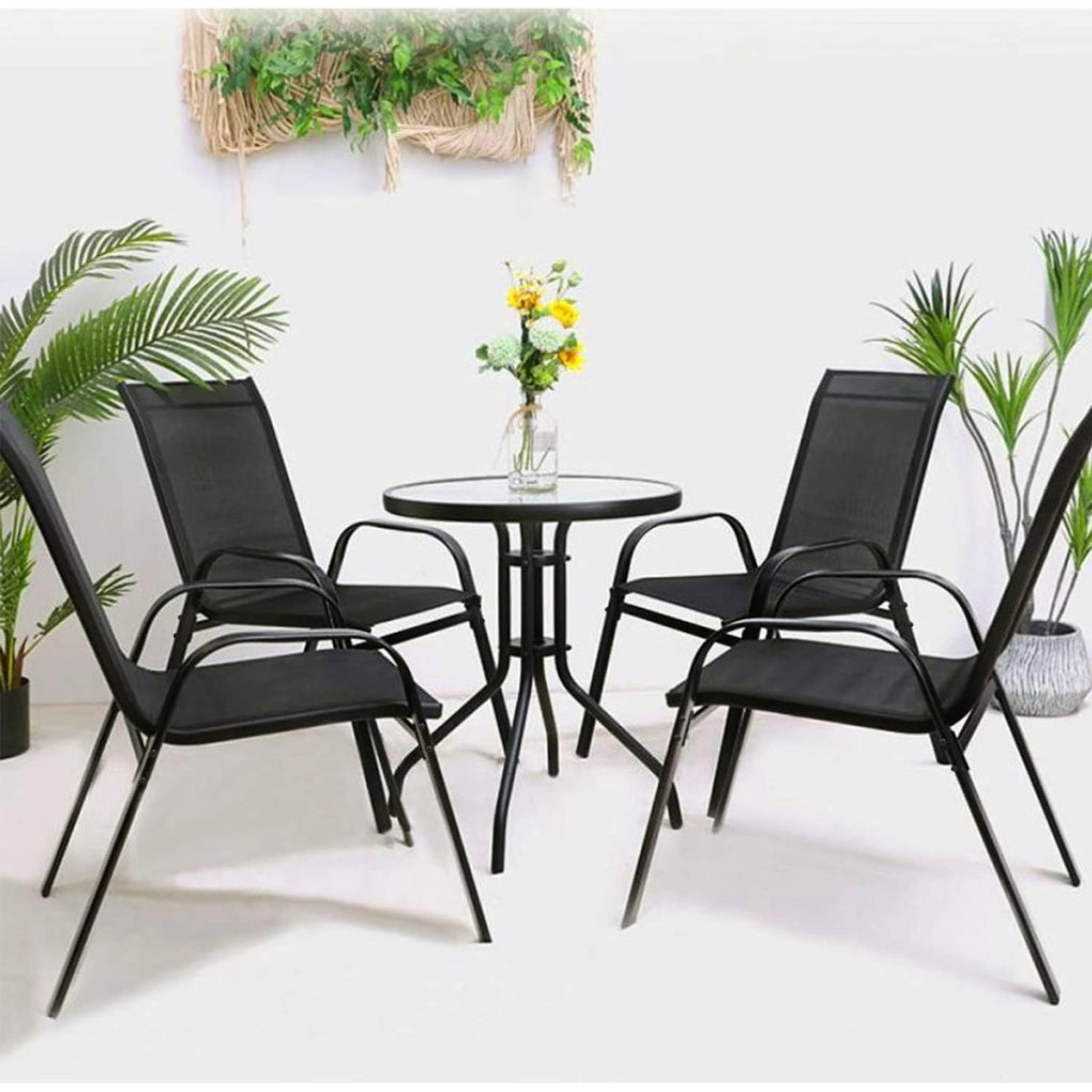 Set da giardino Island con tavolo rotondo e 4 sedie Sofia
