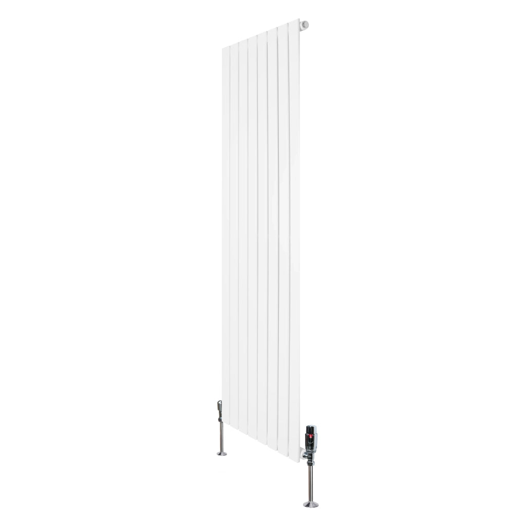 Radiatore Verticale 1600 x 560 mm con Valvole TRV Bianco