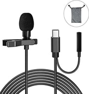 Microfono a lavalier tipo C per telefoni - Microfono portatile mini per live, interviste e riunioni