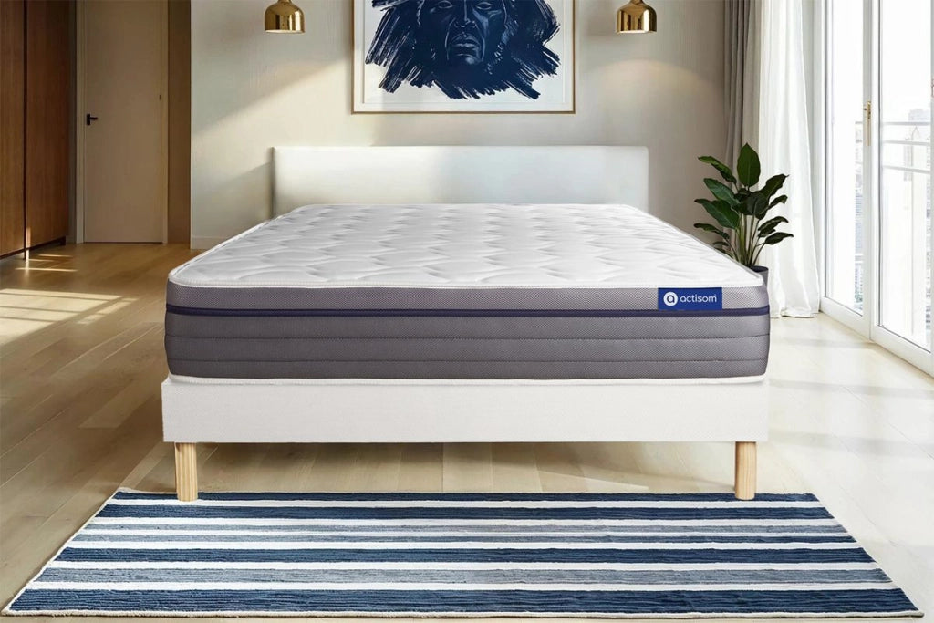 Kit rete e materasso matrimoniale Actiflex zen 140x200cm - Spessore : 26cm - Molle insacchettate e memory foam - Bilanciato -