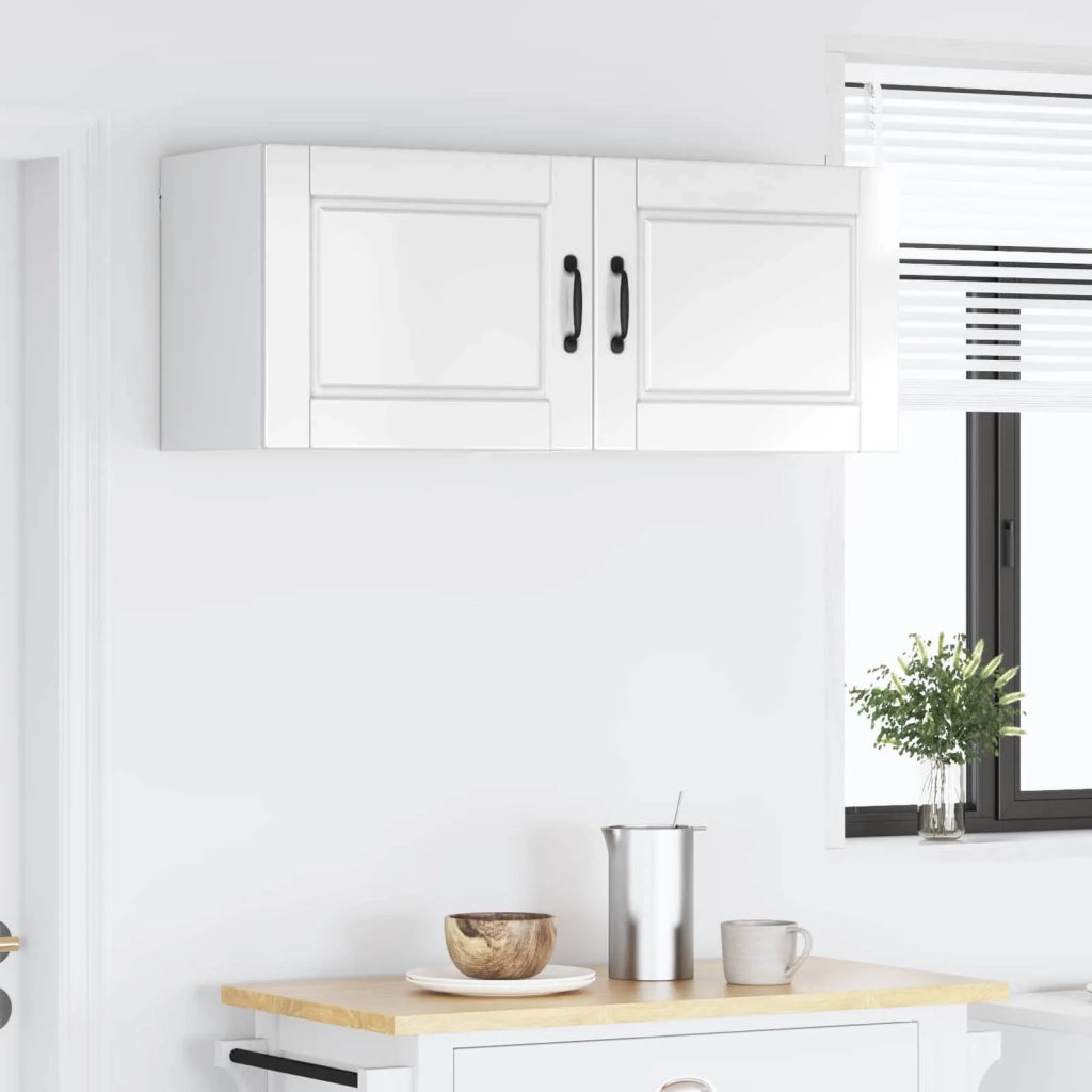 Pensile da cucina | Armadietto a muro PORTO 2 pz Bianco Lucido 50 x 31 x 40 cm