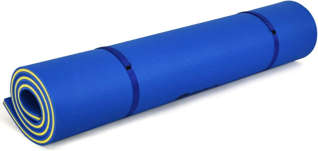 Tappeto Galleggiante per Piscina e Mare, 270 x 180 cm, Materassino Galleggiante in Schiuma per Rilassarsi e Divertirsi, Con Cuscino per la Testa (Blu 270 x 180 cm)