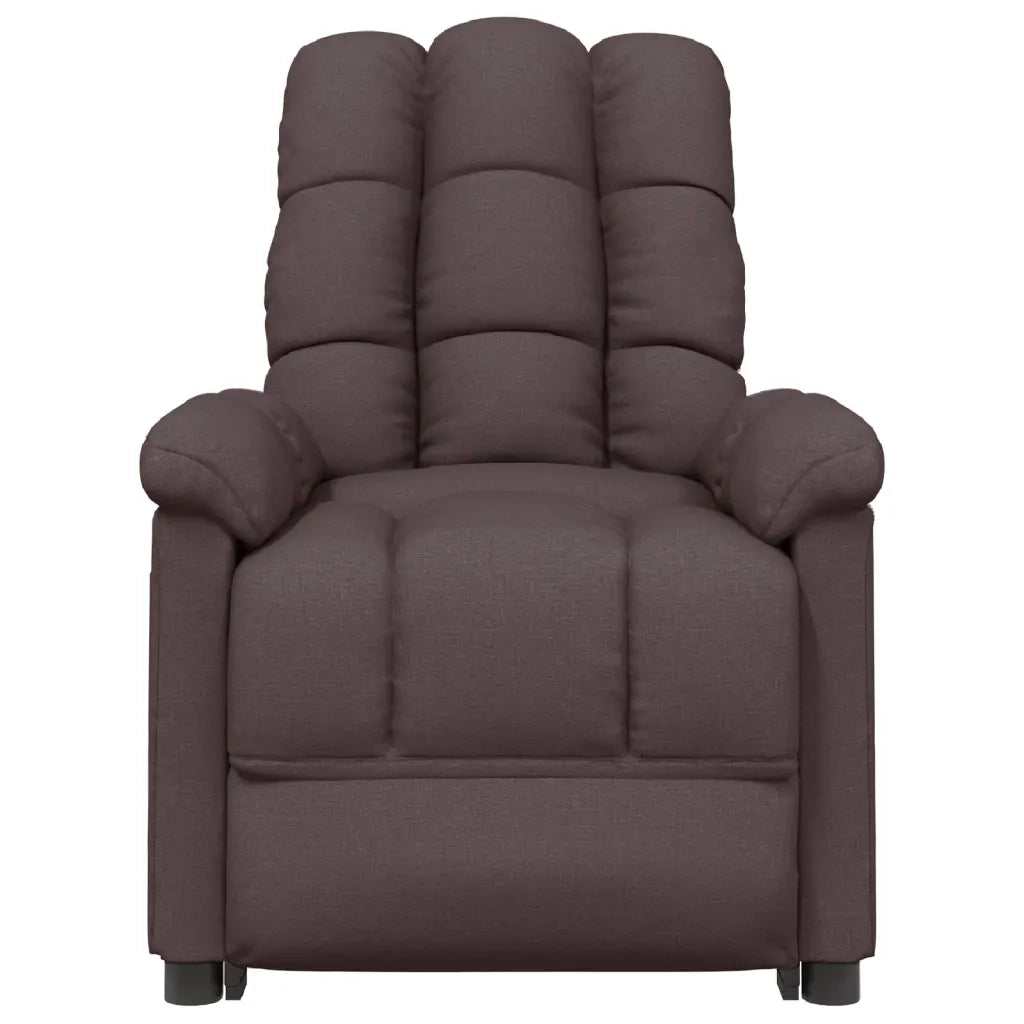 Poltrona Elettrica Massaggiante Marrone Scuro in Tessuto cod mxl 31861
