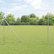 Recinzione con Posto Argento 1,5 x 10 m Acciaio e PVC