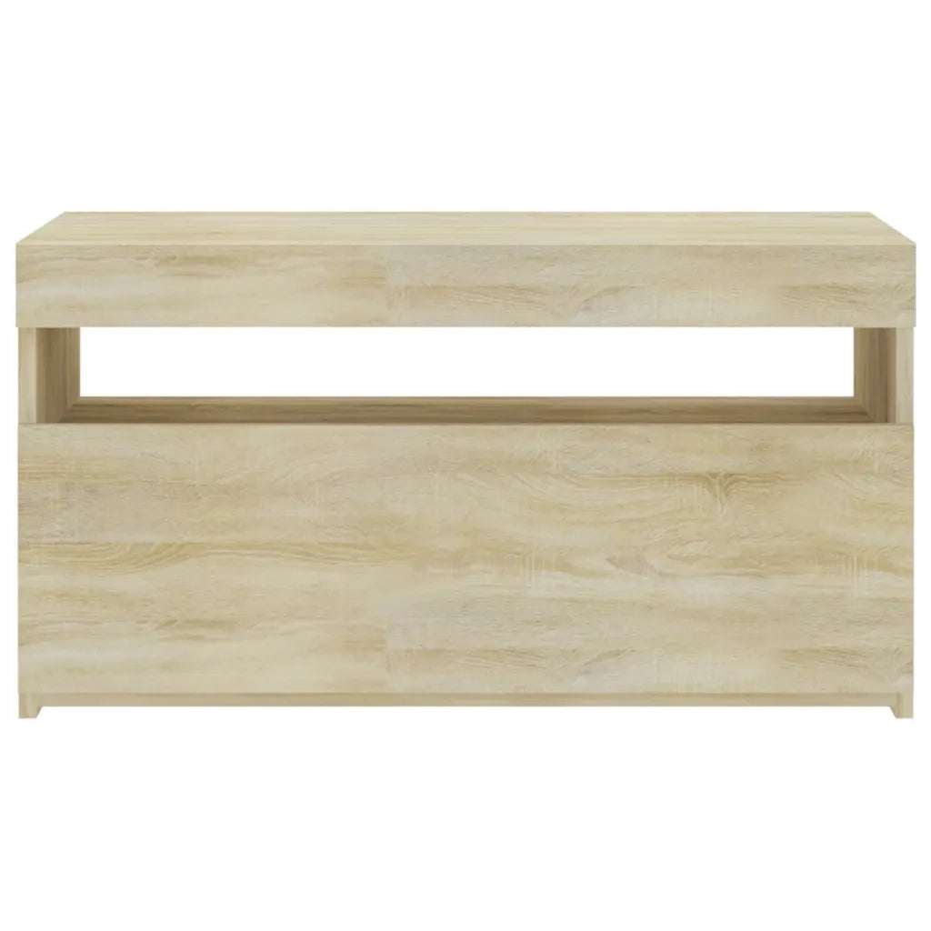 Mobile Porta TV con Luci LED Rovere Sonoma 60x35x40 cm 804397
