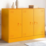 Credenza-Buffet-Armadio da cucina Giallo Senape 99x39x73 cm in Acciaio 583965