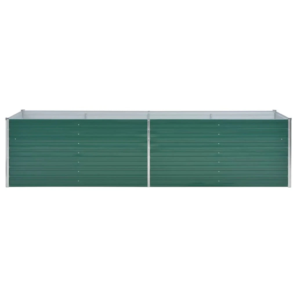 Fioriera rialzata per piante e fiori acciaio zincato 320 x 80 x 77 cm verde 02_0001114