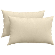 Cuscini da Divano 2 pz | Cuscini per sedie Crema 60 x 40 cm Tessuto