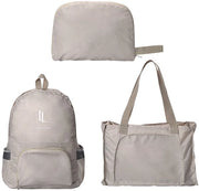 Borsa grande pieghevole, borsa scolastica multifunzionale, borsa da sera regolabile, leggera, rapidamente assorbente, resistente alle scalfitture per le uscite scolastiche (bianca)