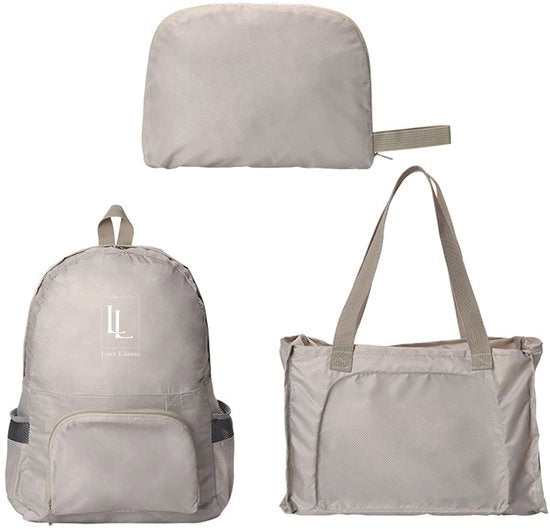 Borsa grande pieghevole, borsa scolastica multifunzionale, borsa da sera regolabile, leggera, rapidamente assorbente, resistente alle scalfitture per le uscite scolastiche (bianca)