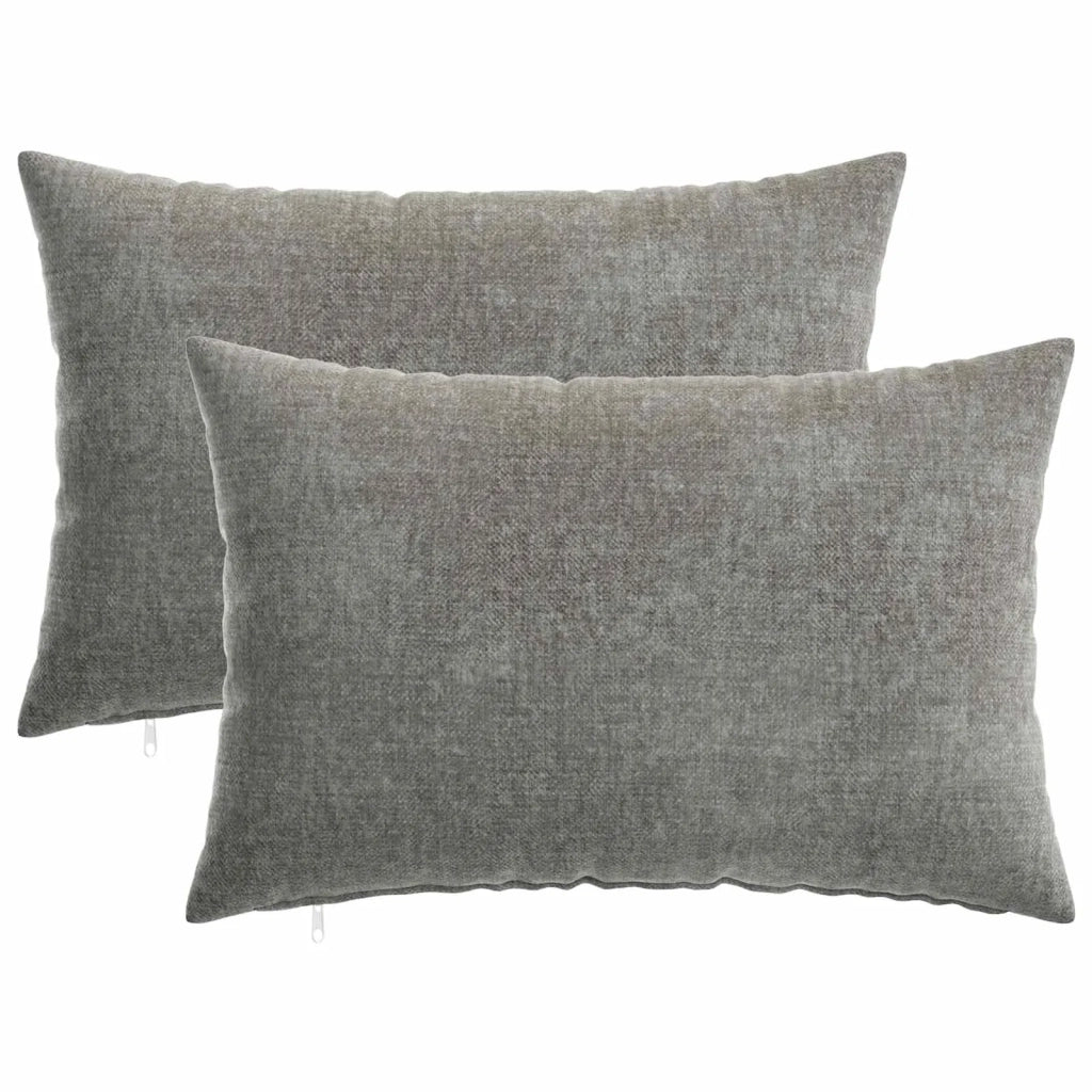 Cuscino con cuscino HEERLEN 2 pz Grigio Scuro Tessuto Chenille 923927