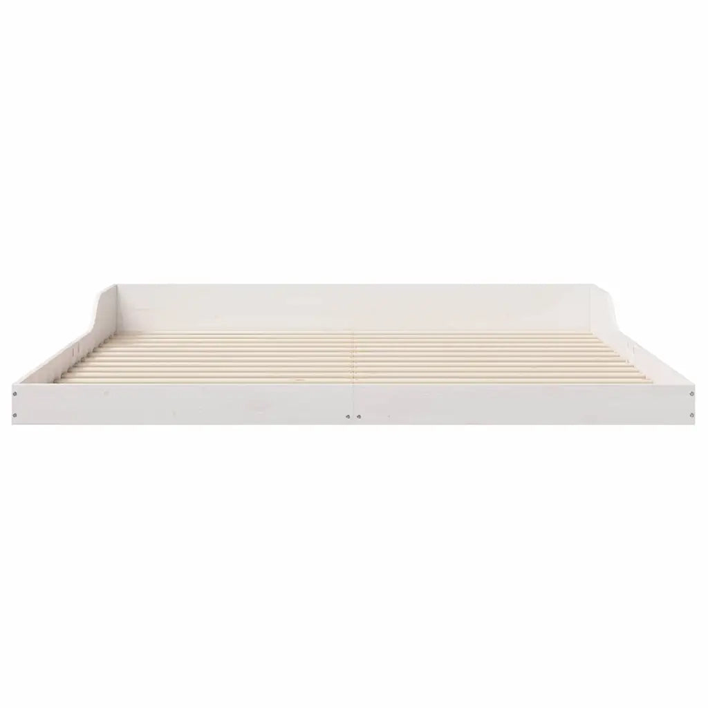 Struttura del letto Bianco 200 x 200 cm Pino massello