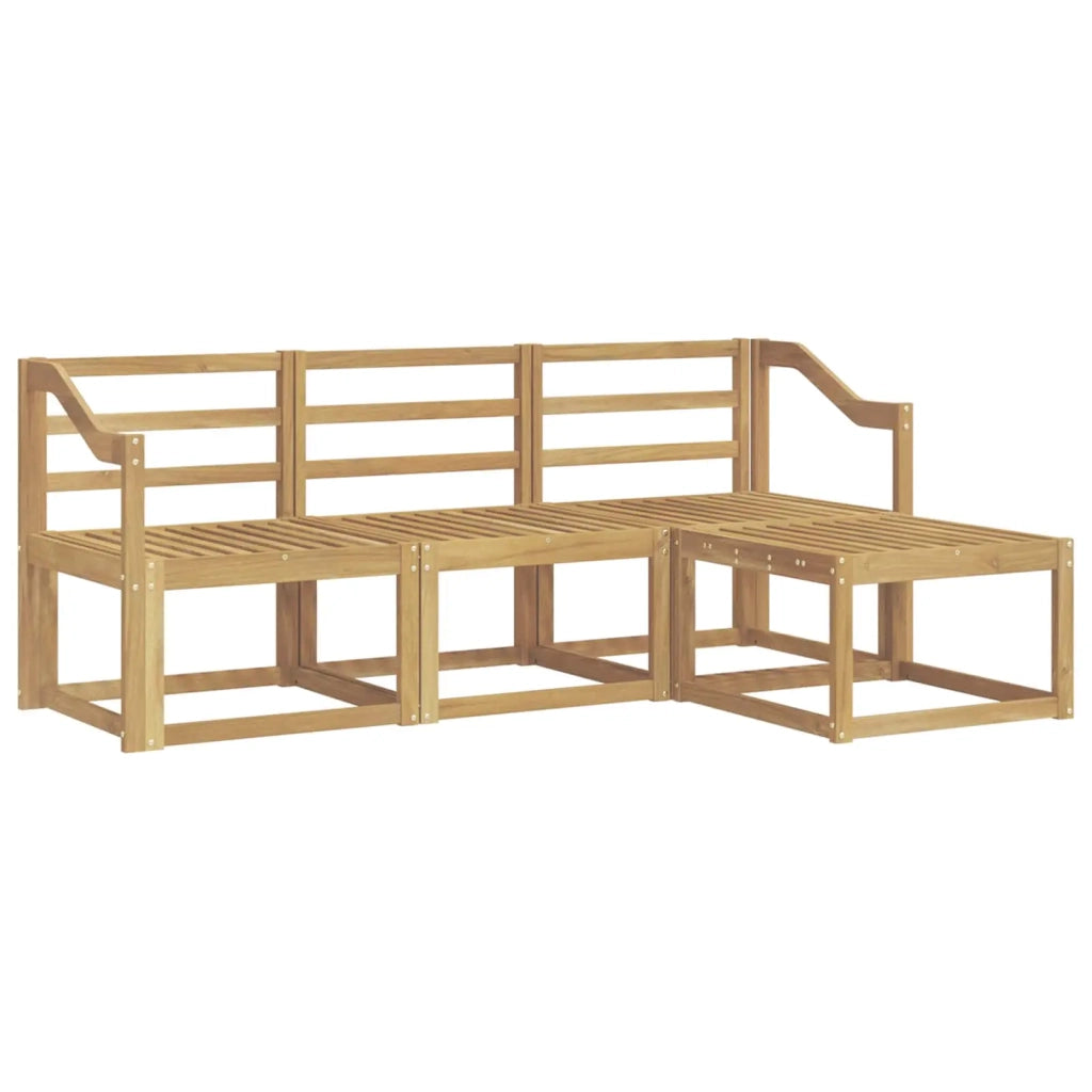 Set di divani da esterno 4 pcs Bianco 185,5 x 122,5 x 73 cm 3387468