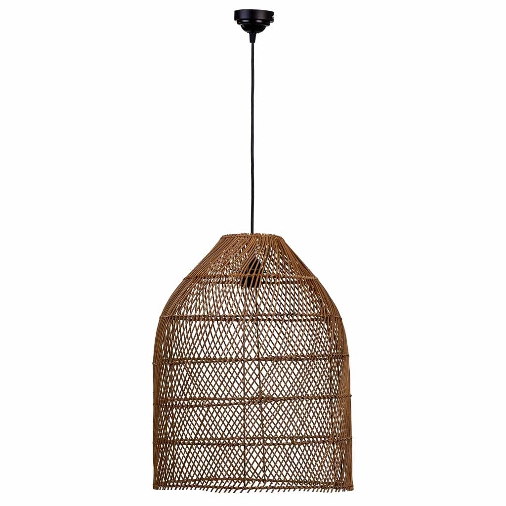 Plafoniera in rattan marrone 40x40x50h cm