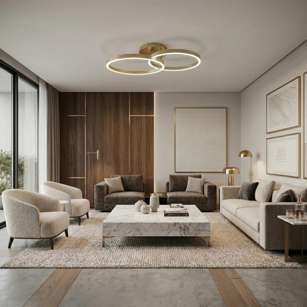 Lampada Da Soffitto Led Swe062-c Brush Gold