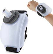 Due pezzi di borraccia per sport acqua traspirante in silicone portatile - 200ml - Borraccia sportiva per polso - Adatto per fitness, ciclismo, maratona, arrampicata, ciclismo, sport - Bianco